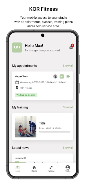 KOR Fitness Screenshot 0