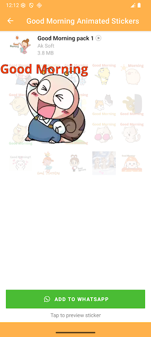 Good Morning Animated Stickers Screenshot 3
