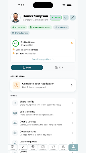 Doer by Duurs: Pro Jobs & Pay Screenshot 1
