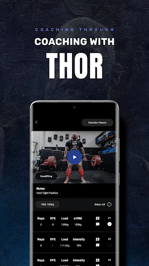 THOR’S TRAINING APP Screenshot 3