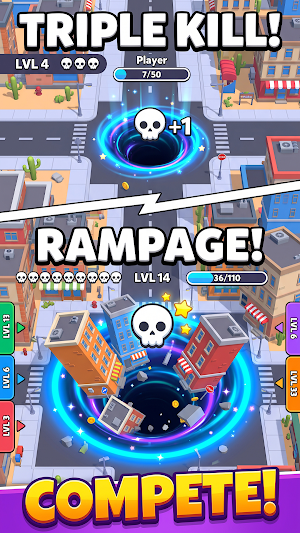 Hole Run: Eat the City Screenshot 2
