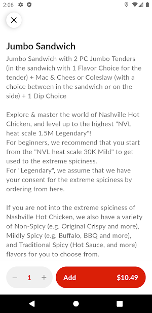 Legends Hot Chicken Screenshot 3