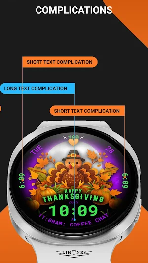 Thanksgiving Watch Face 119 Screenshot 3