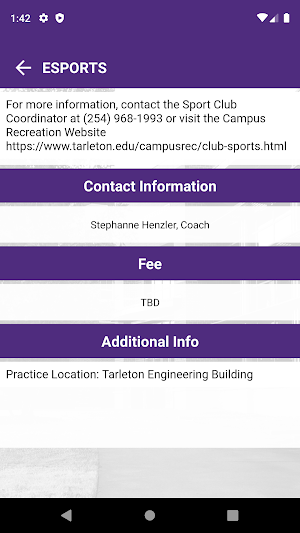 Tarleton Campus Recreation Screenshot 2