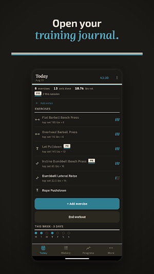 Badger: Gym Workout Tracker Screenshot 0