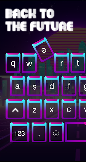 Neon led back to the future keyboard Screenshot 0