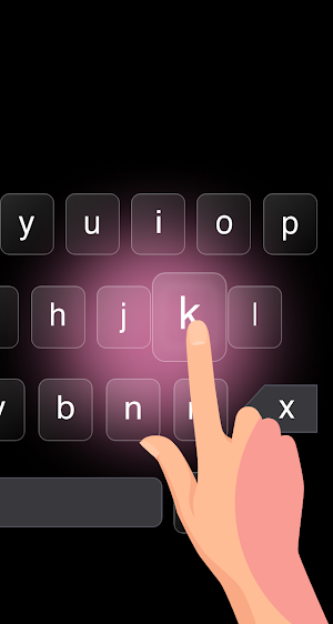 Neon Led keyboard - Glass Morp Screenshot 1