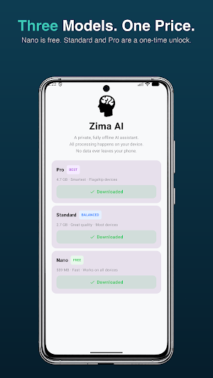 Zima: Offline AI Screenshot 1