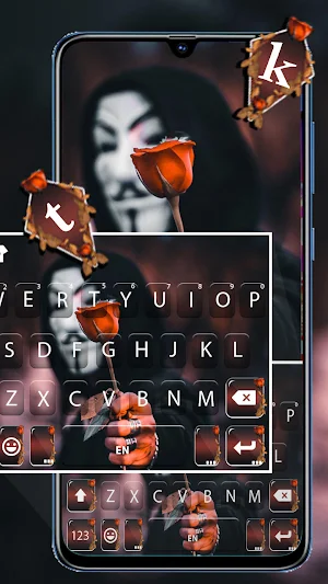 Anonymous Romance Keyboard Background Screenshot 2