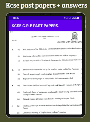 Cre Ksce past papers. Screenshot 1