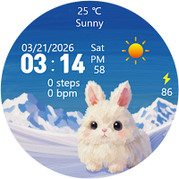 MKW Rabbit 2 - cute watch face
