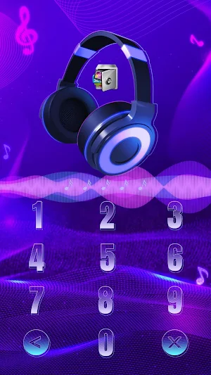 AppLock Live Theme Headphone – Paid Theme Screenshot 1