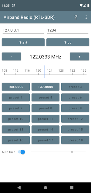 Airband Radio (RTL-SDR) Screenshot 0