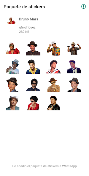 WAStickerApps - Bruno Mars Stickers Screenshot 2