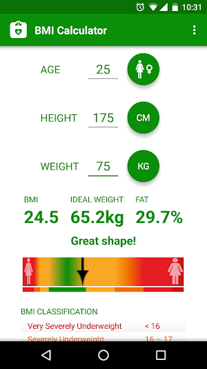 BMI Calculator Screenshot 0