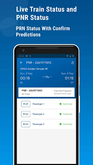 Live Train Status - PNR Status Screenshot 2