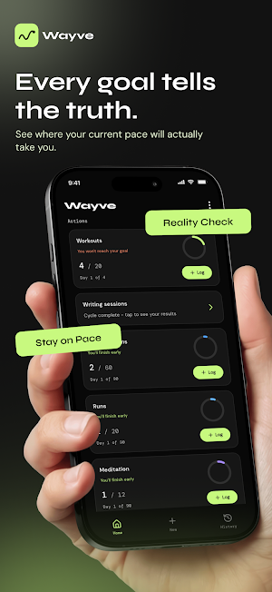 Wayve: Goal & Deadline Tracker Screenshot 1