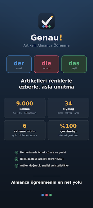 Genau! Almanca Kelime, Artikel Screenshot 0