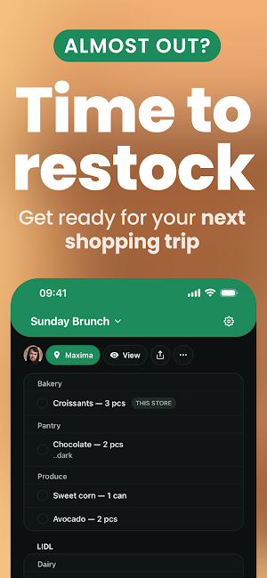 Almost Out: Grocery List Screenshot 0