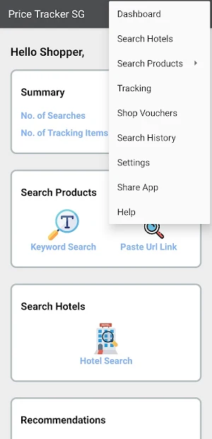 Price Tracker SG Shop & Hotels Screenshot 3