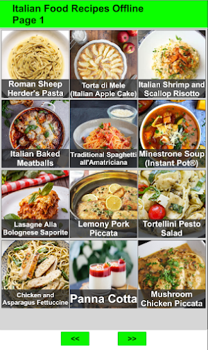 Italian Recipes Offline Screenshot 0