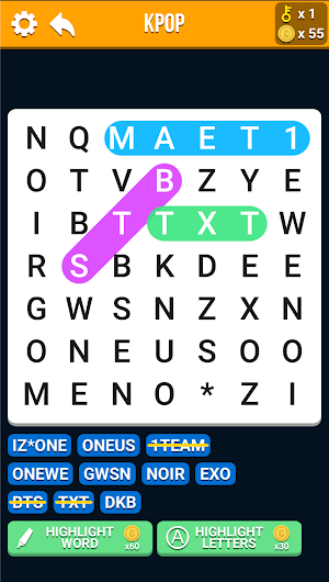 Word Kpop Search Screenshot 0