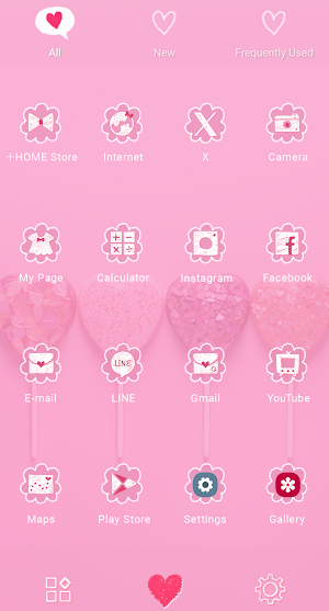 Heart Lollipops Theme +HOME Screenshot 2
