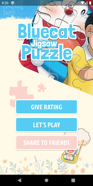 Bluecat Cartoon Jigsaw Puzzle Game Screenshot 1
