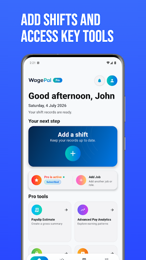 WagePal: Shift & Pay Tracker Screenshot 0