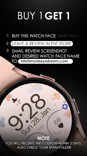 Pastel Floral Watch Face Screenshot 3