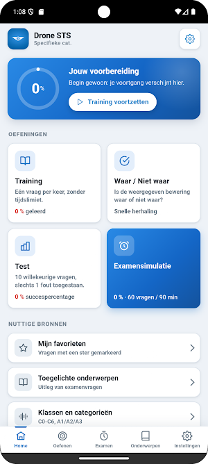 Drone Examen STS Vliegbewijs Screenshot 0