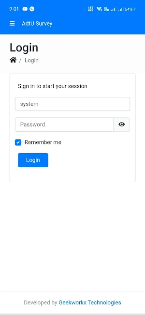 Adtu Survey Screenshot 0