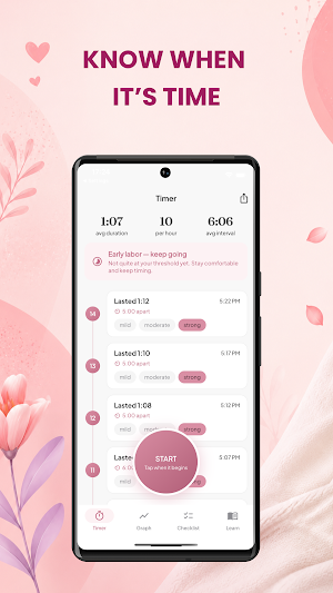 Contraction Timer & Tracker Screenshot 2