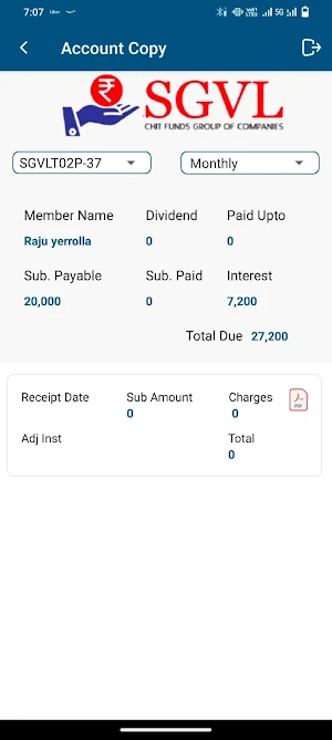 SGVL Chit Funds Member Module Screenshot 3
