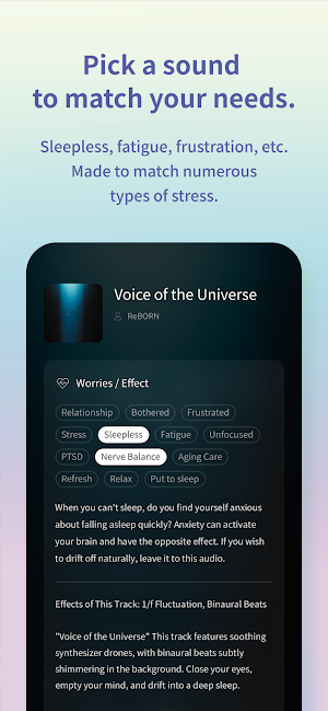 ReBORN -Sleep,Relax,Soundscape Screenshot 2