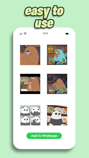 Bare bear Stickers WhatsApp Screenshot 2