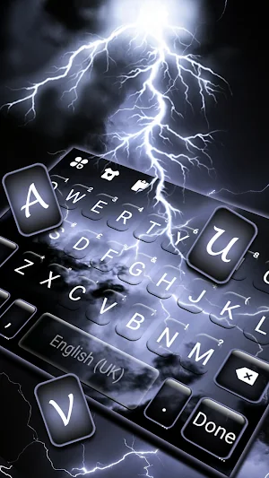 Sky Lightning Keyboard Background Screenshot 1