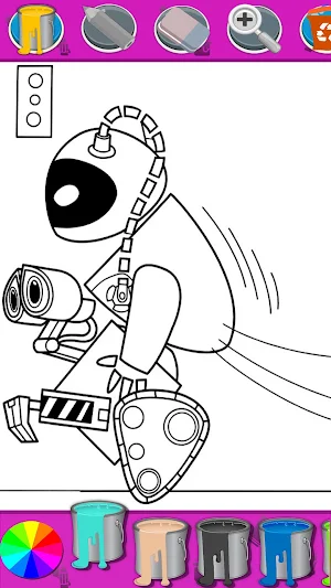 Draw Wali Robot Coloring Book Screenshot 3