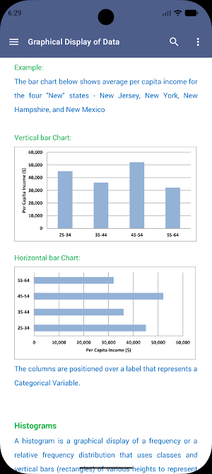 Statistics Quick Reference Screenshot 1