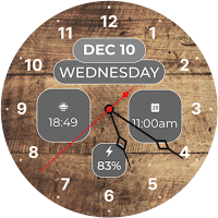 Wood Grain Watch Face