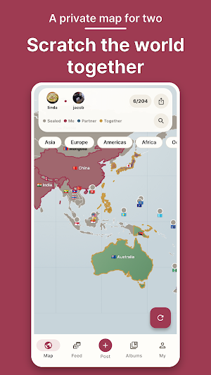 Scratchy Us: Couple Travel Map Screenshot 0