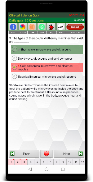 Clinical Science Quiz Screenshot 3