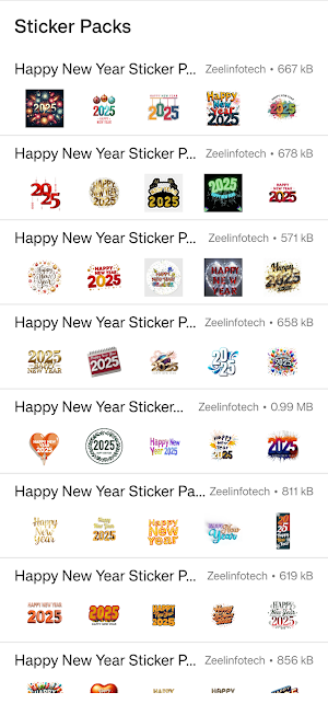 New Year Stickers 2025 Screenshot 1