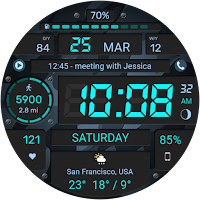 WFP 129 Digital watch face