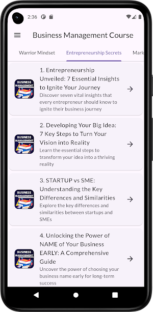 Business and Management Course Screenshot 0