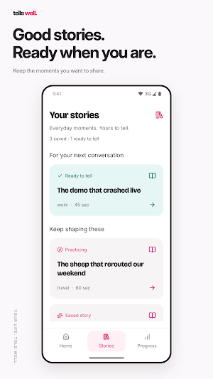 Tells Well: Voice Story Coach Screenshot 3