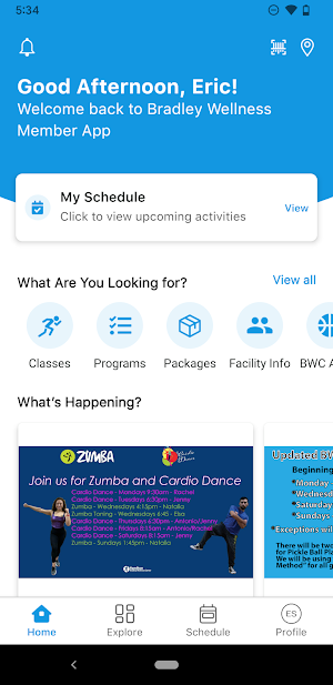 Bradley Wellness Member App Screenshot 0