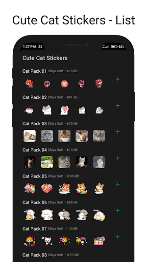 600+ Cute Cat Stickers Screenshot 0