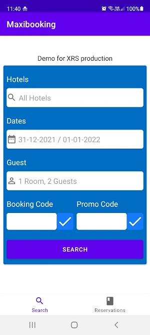MaxiBooking Screenshot 0