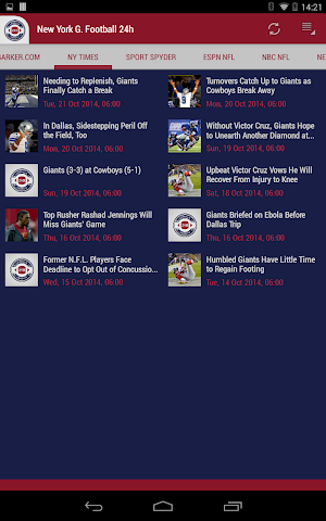 New York G. Football 24h Screenshot 3